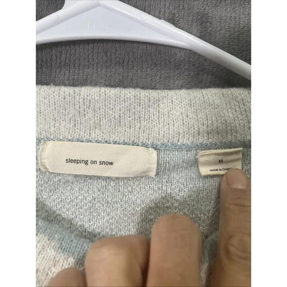 Sleeping on Snow Anthropologie Swirl Cloud Sweater Size M Wool Retro Holiday - Picture 2 of 7